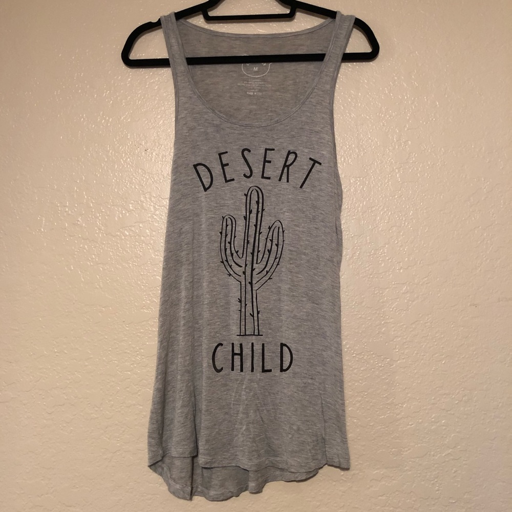 NWOT Desert Child Cactus Graphic Stretchy Long Tank